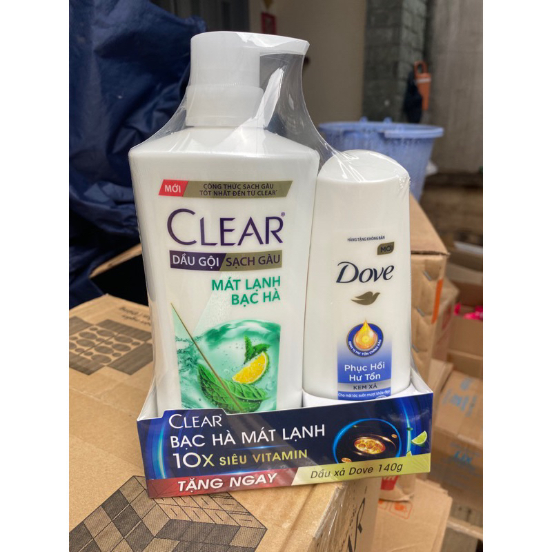 Dầu Gội Sạch Gàu Clear Mát lạnh Bạc Hà 630g