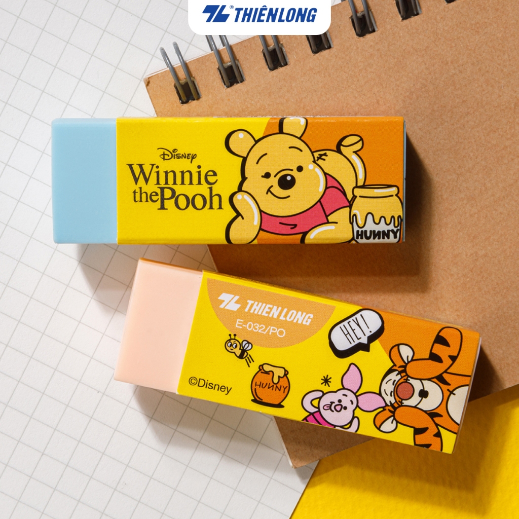 Gôm tẩy xóa chì 2B Thiên Long Điểm 10 nhân vật hoạt hình Gấu Pooh Disney Thiên Long E-032/PO -Tẩy sạch, mẫu ngẫu nhiên