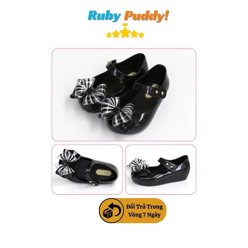 Giày Nhựa Thơm Mềm Êm Chống Nứơc Chống Trơn Trựơt Hình Nơ Bứơm Dành Cho Bé Từ 1-8 Tuổi MS10