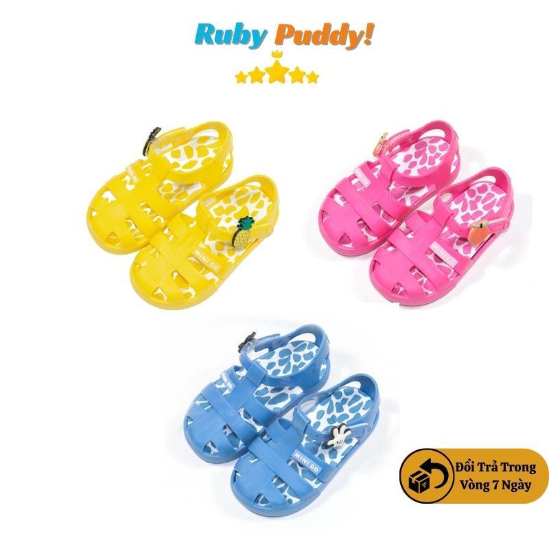 Giày Nhựa Dẻo Thơm Đi Mưa Hình Trái Cây Cho Bé MS01