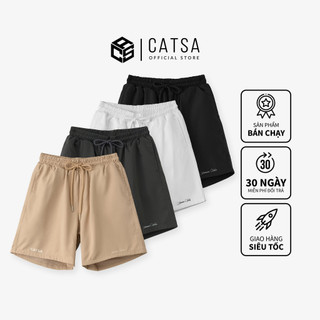 Quần short nam vải dù CATSA form oversize ít nhăn màu sắc trẻ trung nhanh khô QSJ082-083-084-085