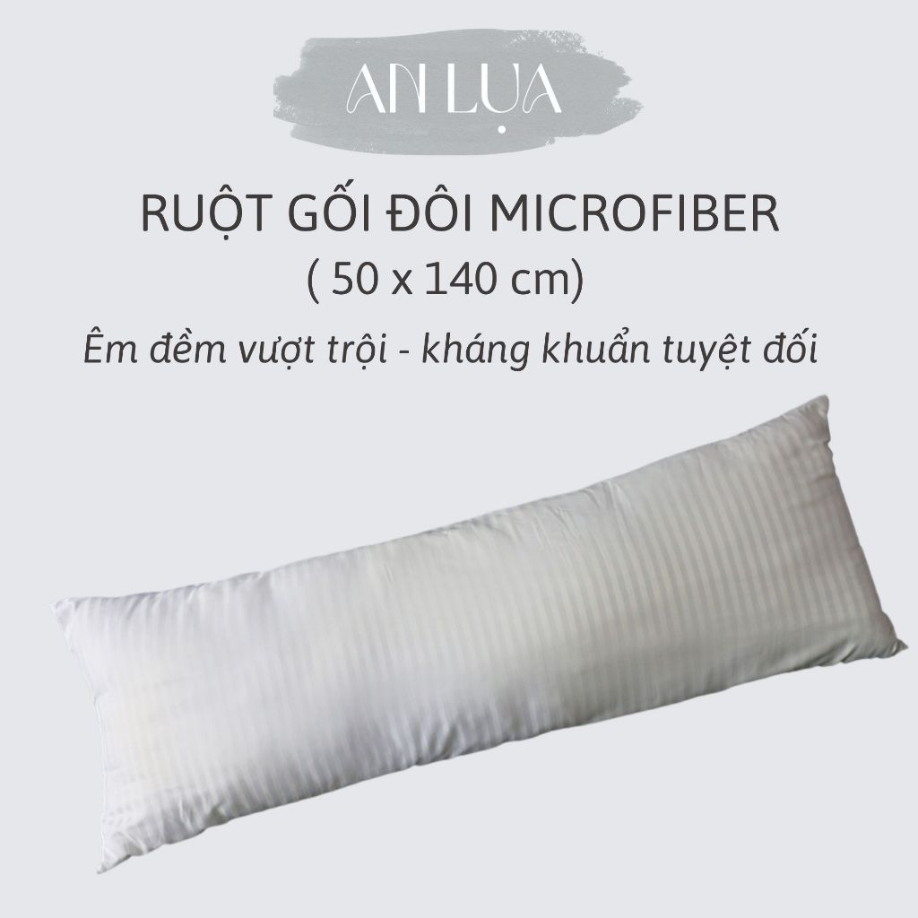 Ruột gối nằm đôi An Lụa 50x140 cm bông lông vũ nhân tạo microfiber