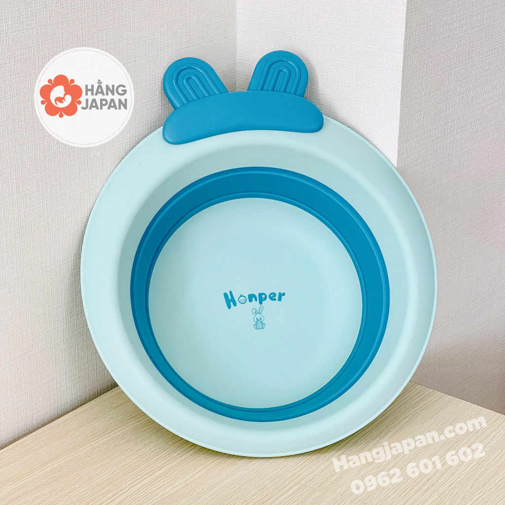 Chậu Rửa Mặt Gấp Gọn Honper Tai Thỏ Cao Cấp Cho Bé Chính Hãng
