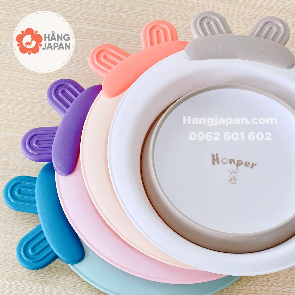 Chậu Rửa Mặt Gấp Gọn Honper Tai Thỏ Cao Cấp Cho Bé Chính Hãng