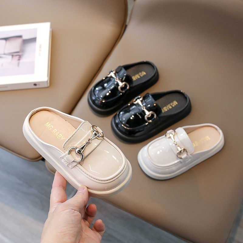 MG baby Sục da bóng mềm đế cao su cao cho bé gái