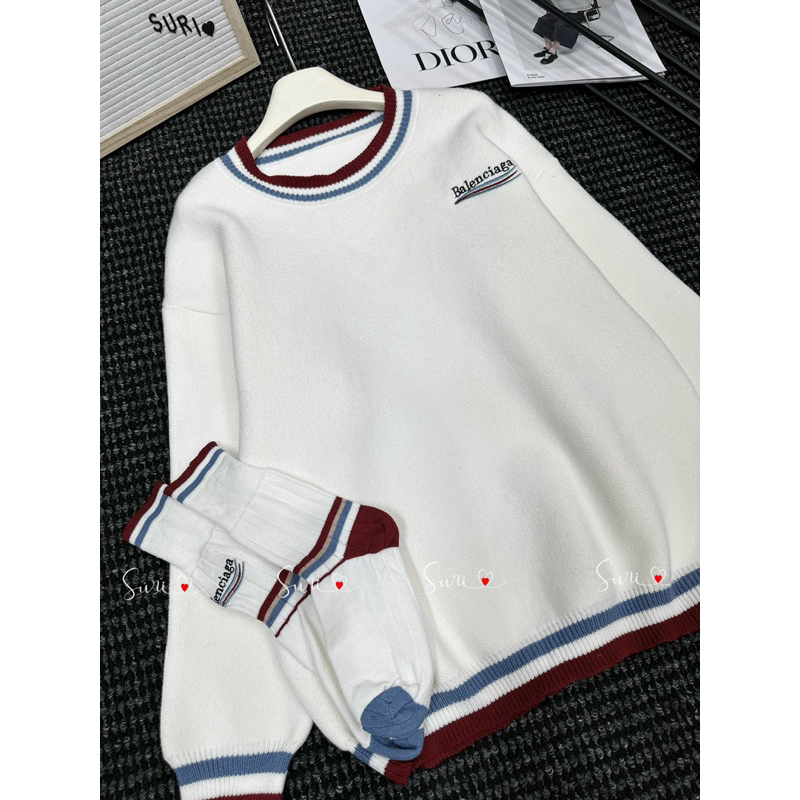 Áo Len Ba len Phối Viền Màu Sắc Kèm Tất