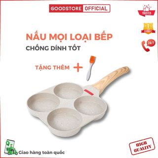 [Loại xịn] Chảo đá chống dính bốn ngăn Goodstore nấu được cả bếp từ, bếp gas, nấu mọi loại bếp