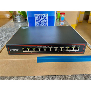 Bộ chia mạng Switch POE Switch POE 8+2 Port 10/100 model : ZC-8POE-2E hàng chính hãng chuyên dụng cho CAM