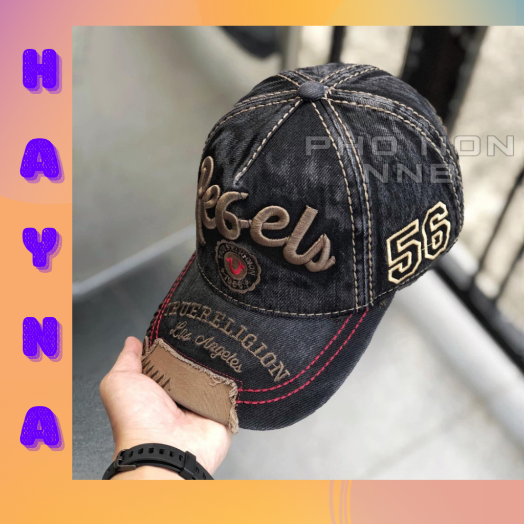 (True Religion Caps) Nón kết, Mũ lưỡi trai Ông Địa True Religion 56 Form chuẩn Siêu ngầu, M252