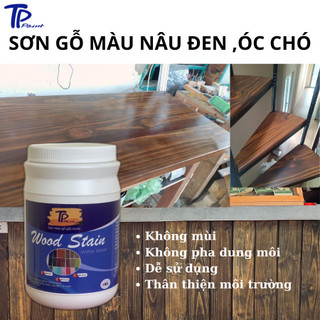 Sơn gỗ màu nâu đen , óc chó , walnut , sơn an toàn , không gây mùi , không độc hại