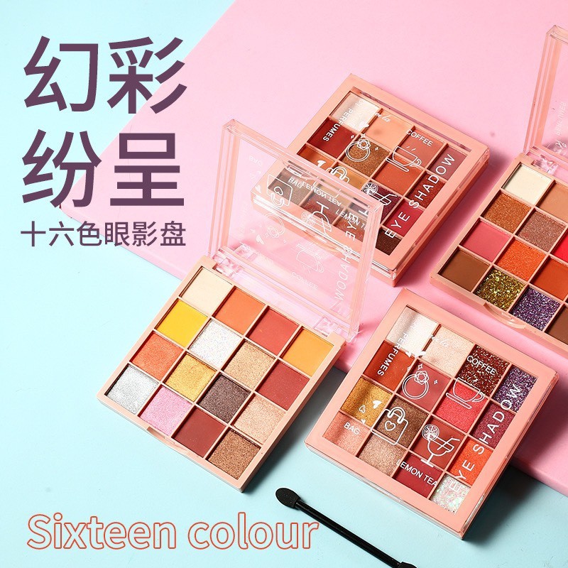 Bảng Phấn Mắt K'APEINE, Nhũ Mắt Kim Tuyến Lấp Lánh Nội Địa Trung 25 Ô Makeup Tông Cam Hồng Đào C5 - Saikou Beauty Techno