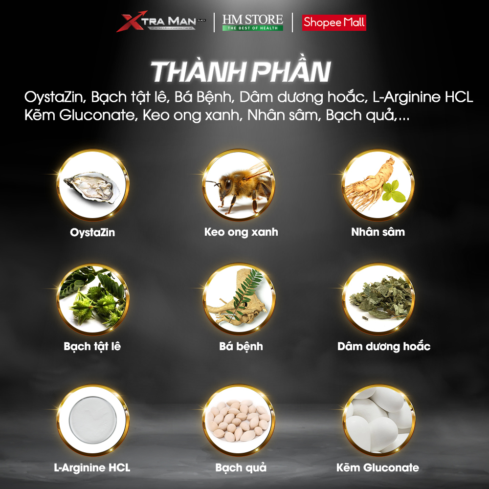 COMBO 4  Xtraman Black - Viên sủi cải thiện sinh lý nam giới, Kéo dài thời gian quan hệ, chống xuất tinh sớm