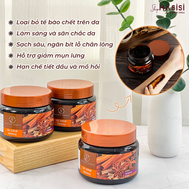 Tẩy Tế Bào Chết EXCLUSIVE COSMETIC - Gel Scrub Coffee Cinnamon Cloves 380g