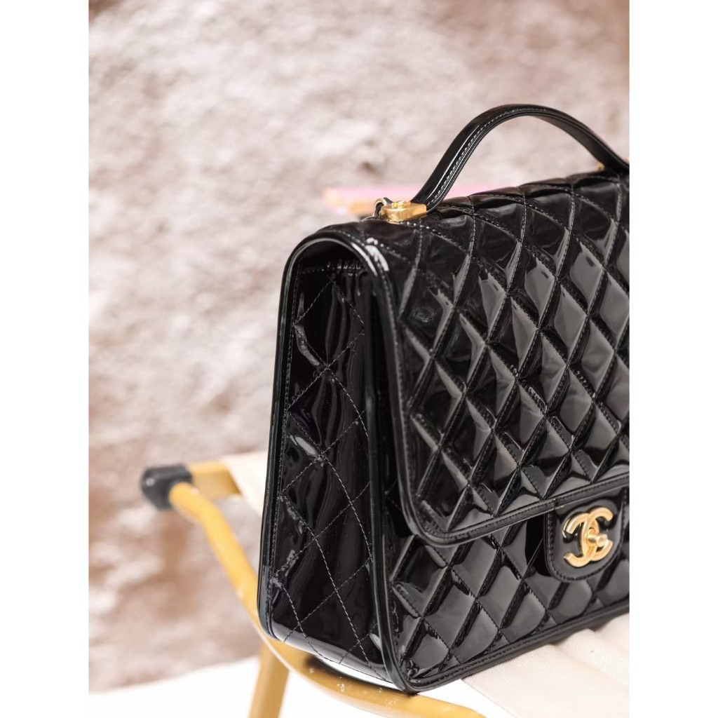 Balo nữ da bóng kiêm túi xách công sở đeo chéo thời trang top handle chanle fullbox siêu đẹp