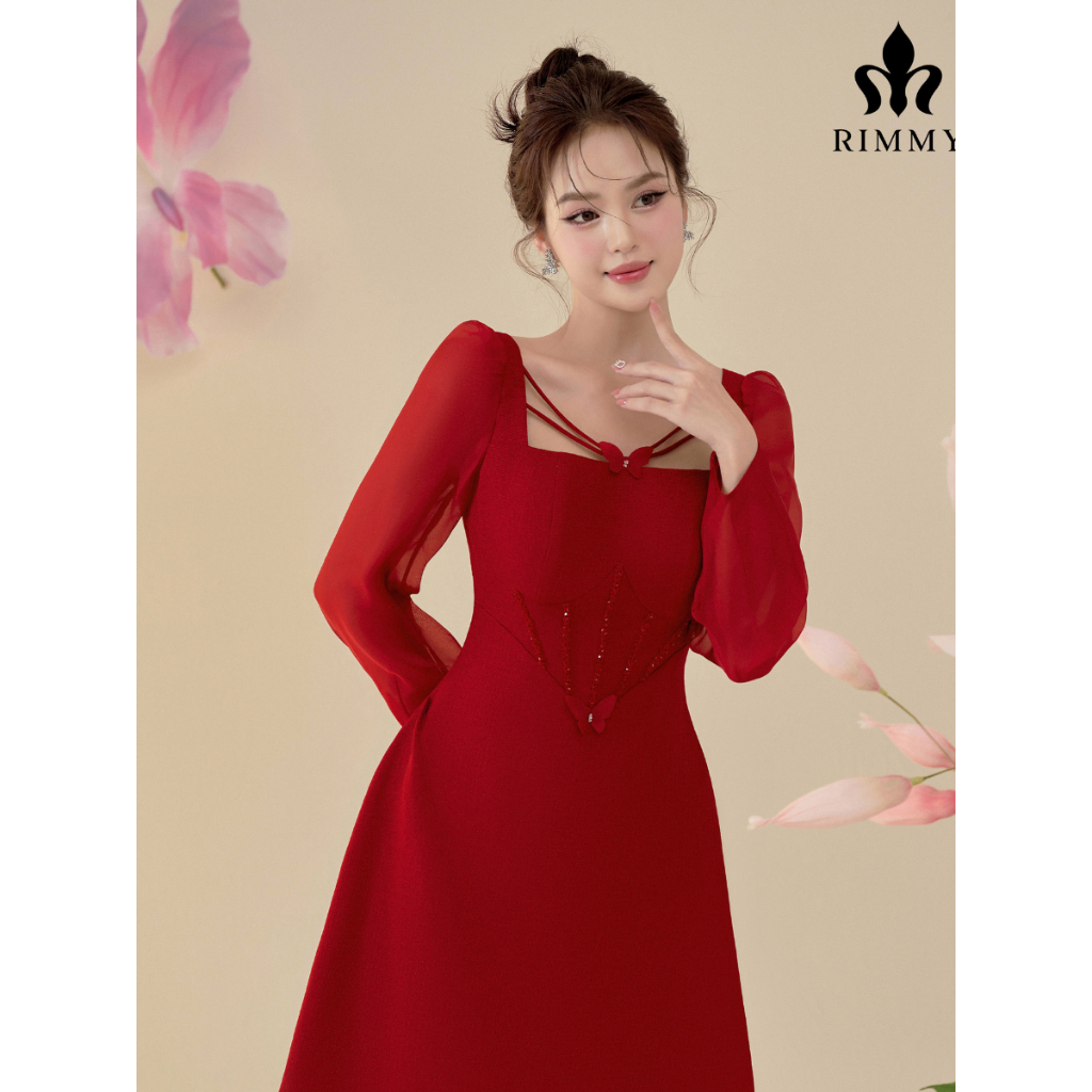 Đầm thiết kế tone đỏ kiêu sa Teresa Dress by Rimmy