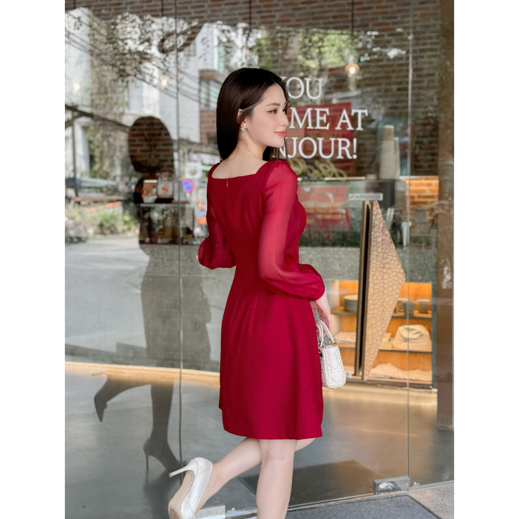 Đầm thiết kế tone đỏ kiêu sa Teresa Dress by Rimmy