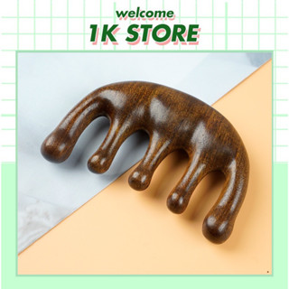 Lược Gỗ Đàn Hương Massage Da Đầu Giúp Tóc Bồng Bềnh Suôn Mượt, Lược Chất Liệu Từ Gỗ Cao cấp, Giúp Móc Tóc Tốt, Nhỏ Gọn