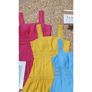 Đầm Maxi Hai Dây Viền Ren