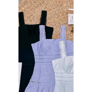 Đầm Maxi Hai Dây Viền Ren