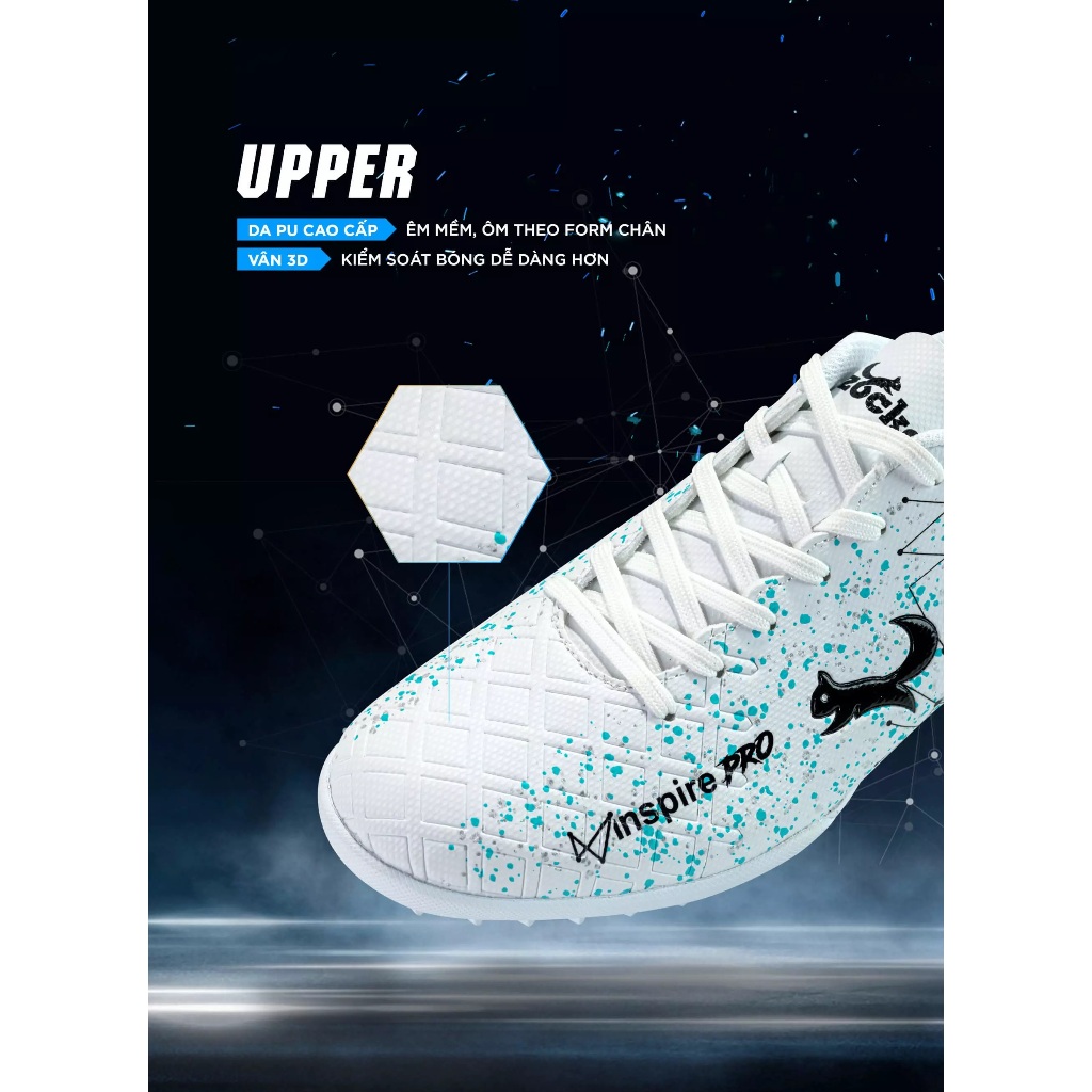 Giày đá bóng sân cỏ nhân tạo Zocker Inspire - Inspire Pro chính hãng bền đẹp sản 5 -7-11