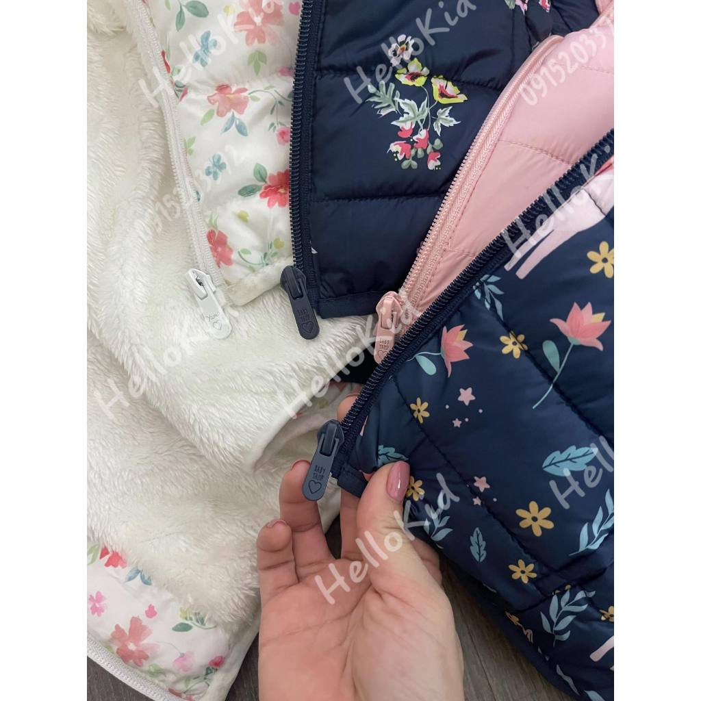 Áo phao siêu nhẹ lót lông xuất Âu cho bé