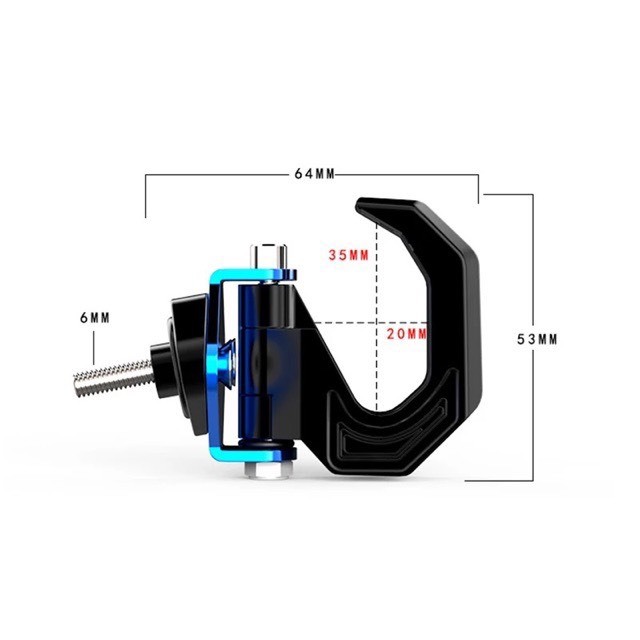 Móc treo đồ cho xe máy loại 2 móc