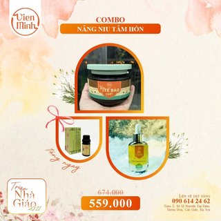 Combo serum dầu Laha + Tẩy da chết+ Tinh dầu Tràm Trà Viên Minh