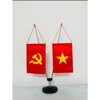 Cờ Để Bàn Đảng và Tổ quốc. Đế kim loại, cờ theo tiêu chuẩn hình 18, Cờ Để Bàn Đảng và Tổ quốc Đế kim loại