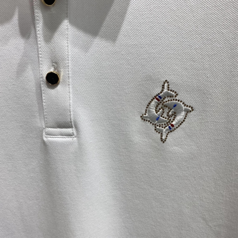 Áo Polo Nam basic, áo thun nam có cổ chất cotton co giãn, thêu logo cá heo