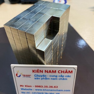 Combo 10 viên nam châm mỏng 1mm siêu hít kích thước 20x10x1mm