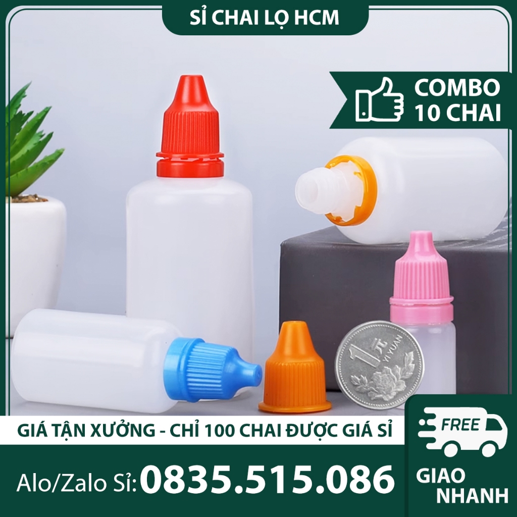 Chai nhựa  chiết xuất mực xăm, tinh dầu, mỹ phẩm,5ml/10 ml, chai nhỏ giọt tiện lợi - Katta - KTPE02