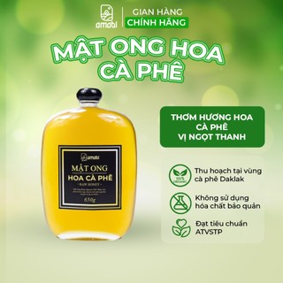 Mật ong hoa cà phê Amabi 450g/650g thơm ngon nguyên chất tốt cho sức khỏe, sắc đẹp, cải thiện tim mạch