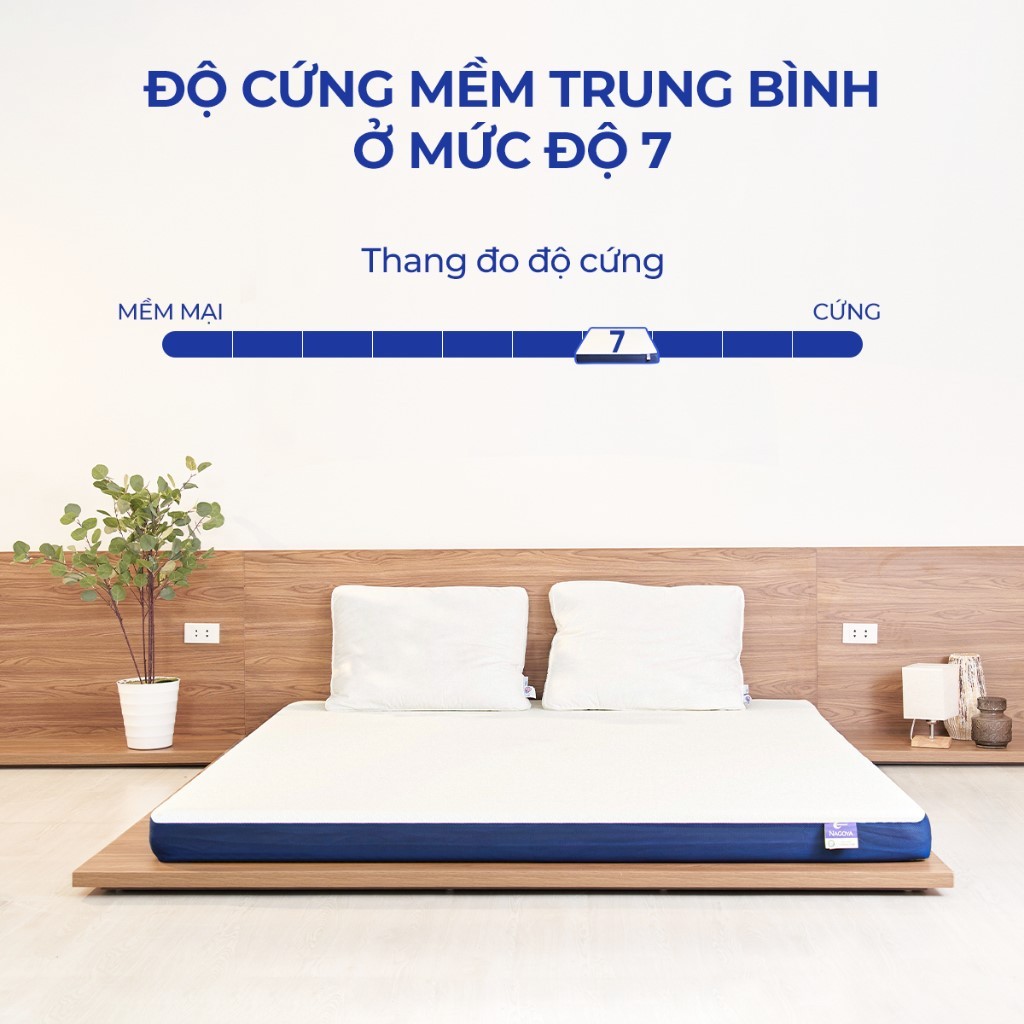 Nệm Foam Premium Goodnight Nagoya 12cm tại Vua Nệm - Bảo vệ cột sống, giảm nhức mỏi, kháng khuẩn hiệu quả