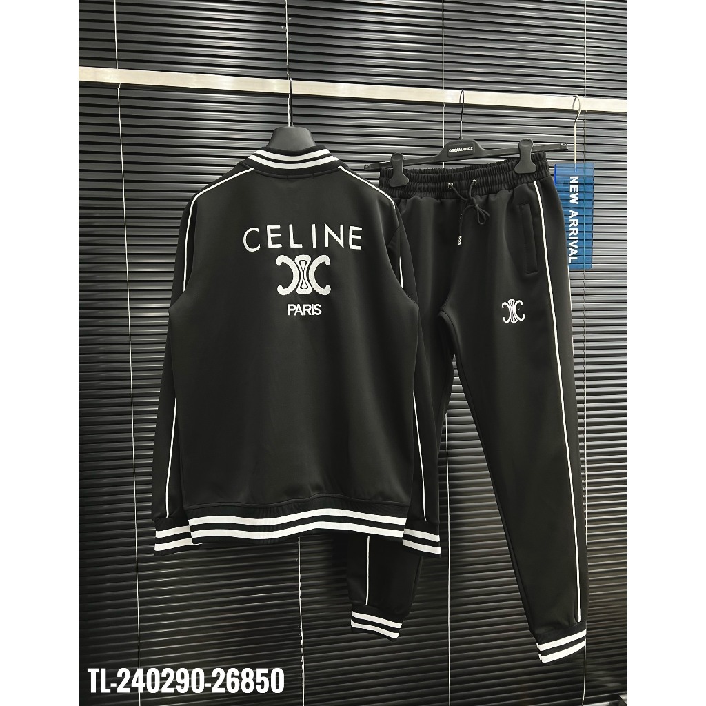 🔥Hot🔥Bộ nỉ Celine áo bomber thiết kế hot trend Nam Nữ Thu Đông 2023