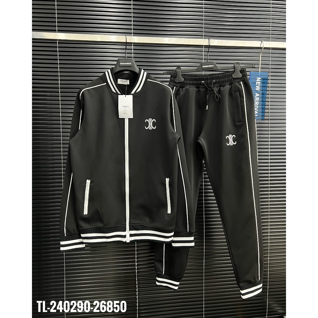 🔥Hot🔥Bộ nỉ Celine áo bomber thiết kế hot trend Nam Nữ Thu Đông 2023