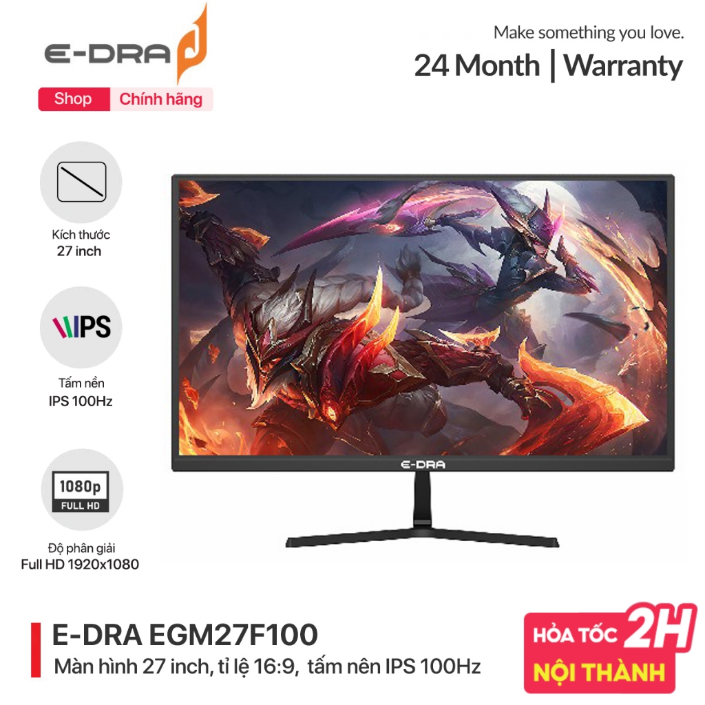 Màn hình máy tính gaming E-Dra EGM27F100 Full HD - Kích thước 27 inch - Tần số 100Hz - Hàng chính hãng | BigBuy360 - bigbuy360.vn