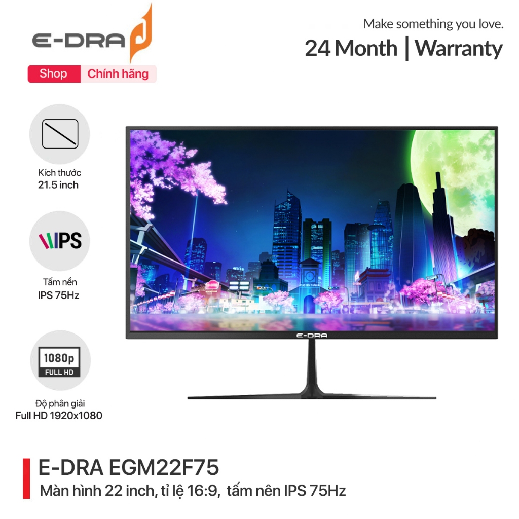 Màn hình máy tính gaming E-Dra EGM22F75 Full HD - Kích thước 22 inch - Độ phân giải FullHD - Tấm nền IPS - Tần số 75Hz | BigBuy360 - bigbuy360.vn