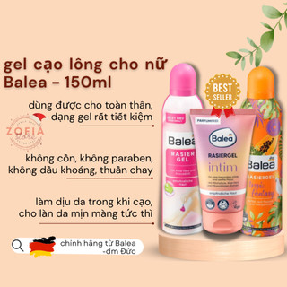 [Che tên] Gel cạo lông Balea Đức dùng cho toàn thân 200ml size to