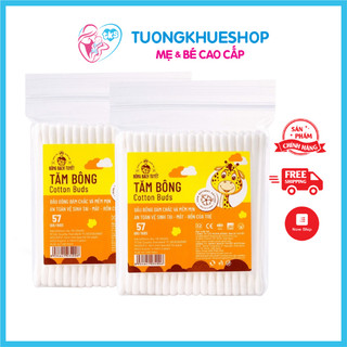 Tăm bông trẻ em 1 gói 570 que - Tăm bông Bạch tuyết đa năng dùng để tẩy trang