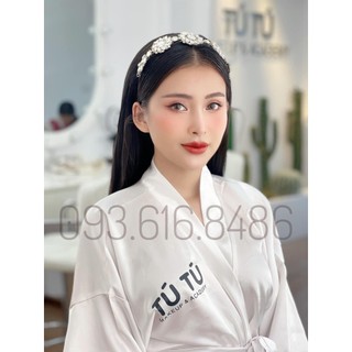 Áo choàng makeup cô dâu, áo choàng ngủ cô dâu C165