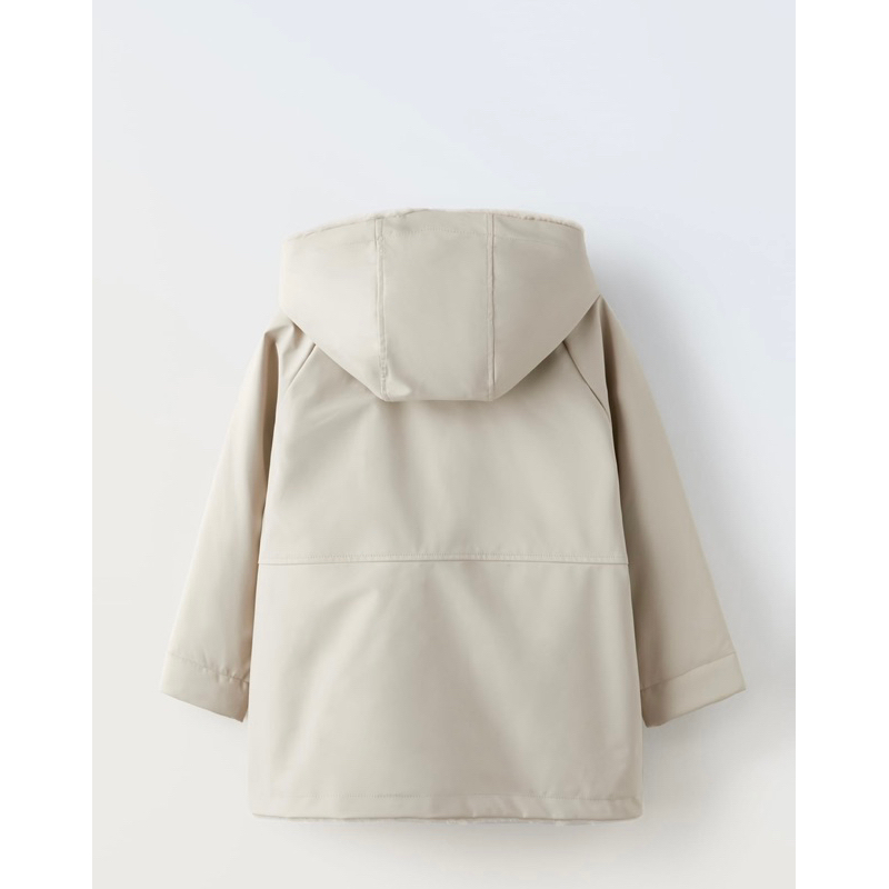 Áo phao raincoat lót lông thỏ Za.ra dư xịn cho các bé gái dòng lớn