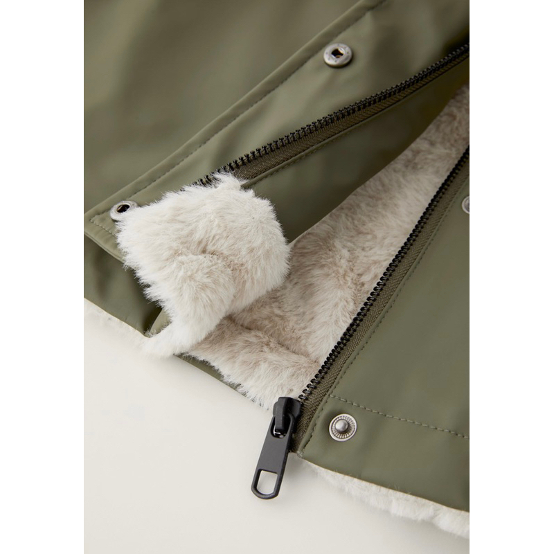Áo phao raincoat lót lông thỏ Za.ra dư xịn cho các bé gái dòng lớn