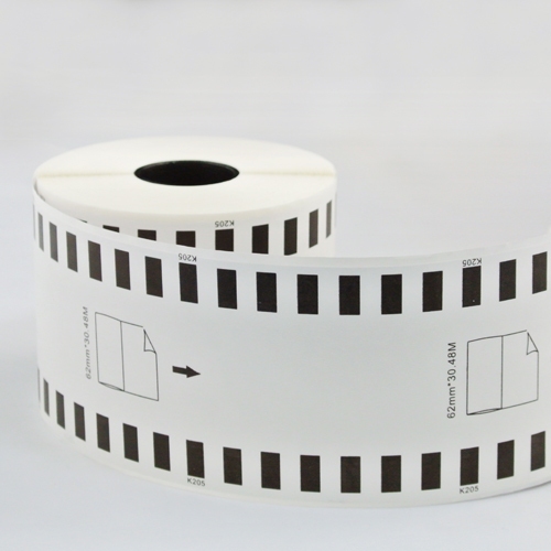 => Giấy in nhãn liên tục cho máy Brother khổ 62mm