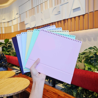 Đế lịch để bàn ngang A5 nhiều màu pastel - LỖ VUÔNG