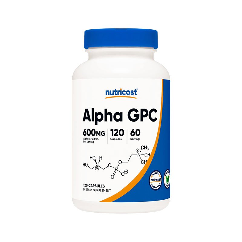 NUTRICOST ALPHA GPC 600MG 120 VIÊN NHỘNG Tăng Cường Sự Tập Trung,Cải Thiện Sự Tỉnh Táo Và Tinh Thần Sảng Khoái