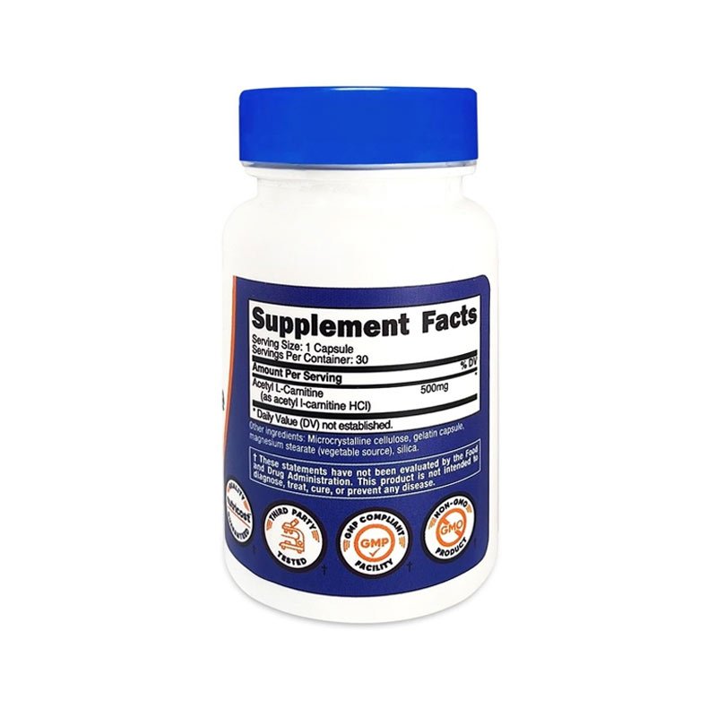 NUTRICOST ACETYL L-CARNITINE 500MG 30 VIÊN NHỘNG Tăng Phục Hồi Cơ Bắp Và Cải Thiện Vóc Dáng