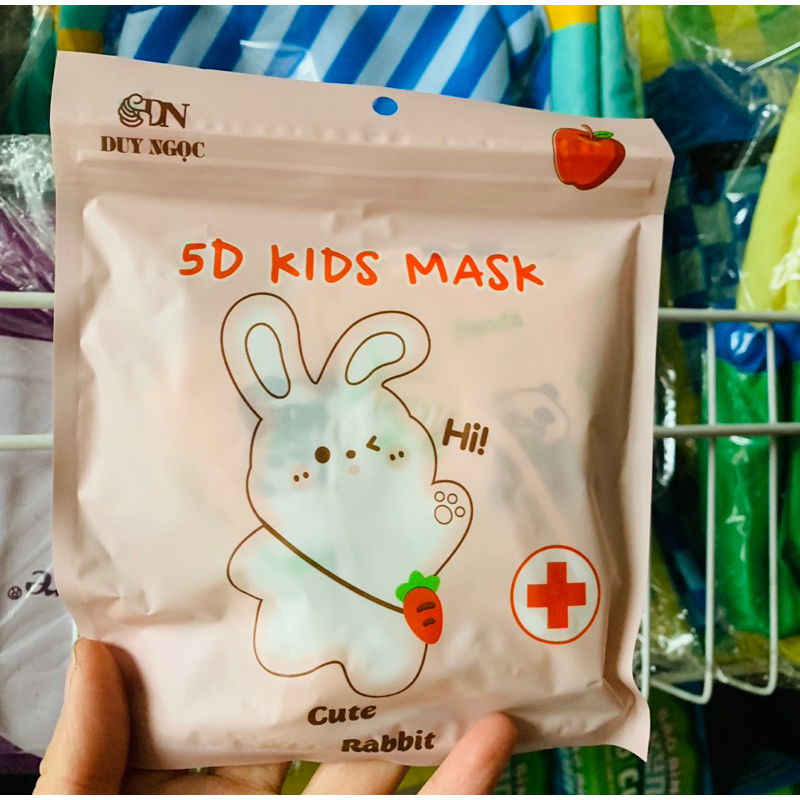 Bịch 10 cái khẩu trang 5D Mask kids cho bé