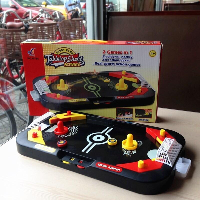 Đồ Chơi Bắn Bóng Mini 2in1 Bàn Air Hockey Sport Khúc Côn Cầu Và Bắn Bóng Trò Chơi Đối Kháng Phát Triển Tư Duy Cho Bé
