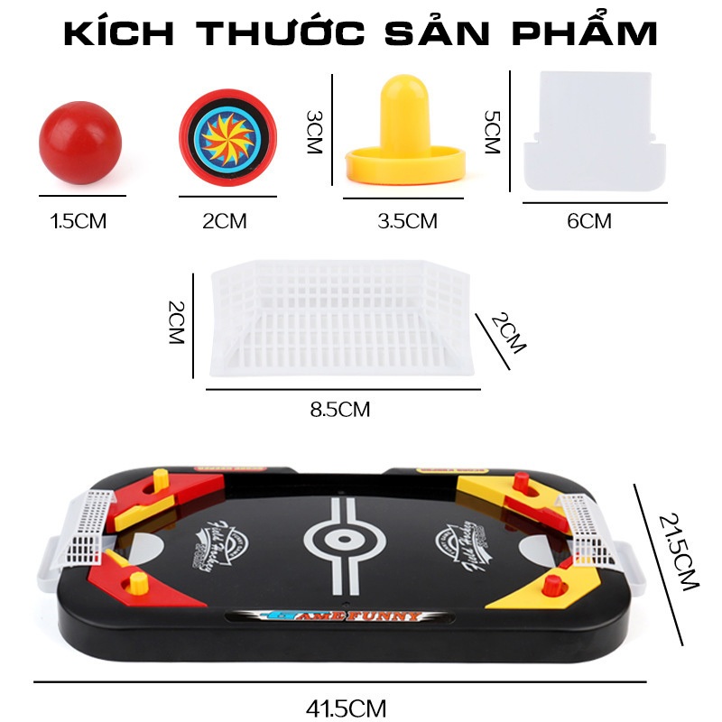 Đồ Chơi Bắn Bóng Mini 2in1 Bàn Air Hockey Sport Khúc Côn Cầu Và Bắn Bóng Trò Chơi Đối Kháng Phát Triển Tư Duy Cho Bé
