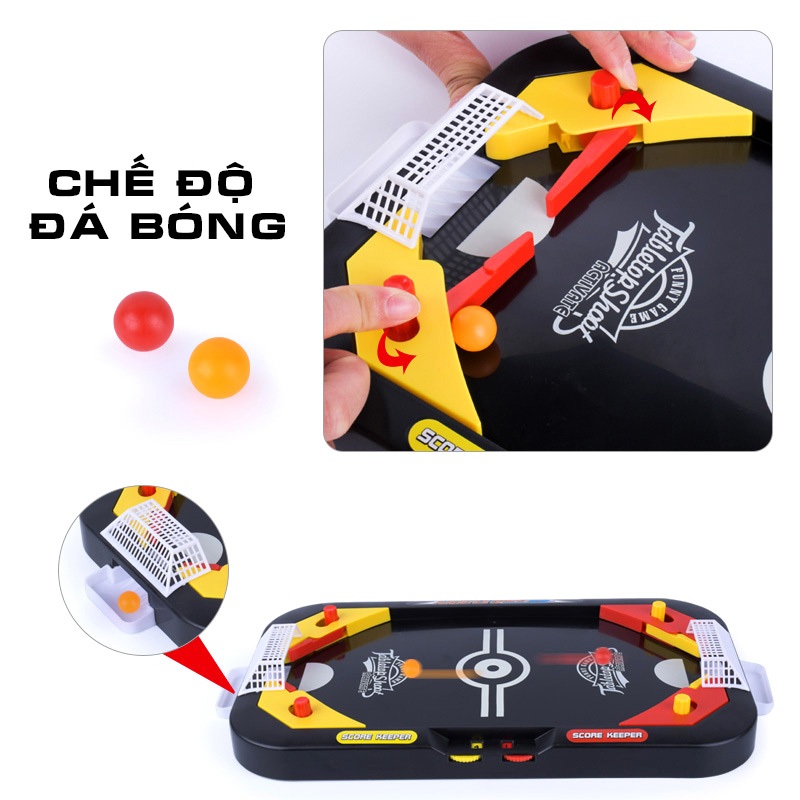 Đồ Chơi Bắn Bóng Mini 2in1 Bàn Air Hockey Sport Khúc Côn Cầu Và Bắn Bóng Trò Chơi Đối Kháng Phát Triển Tư Duy Cho Bé